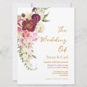 フローラ抱擁結婚結婚 招待状 (正面)