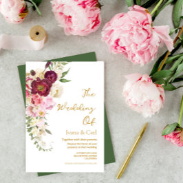 フローラ抱擁結婚結婚 招待状