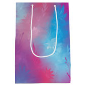 フローラ抽象化 ミディアムペーパーバッグ (裏面)