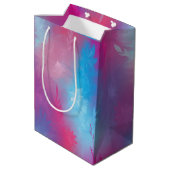 フローラ抽象化 ミディアムペーパーバッグ (裏面アングル)