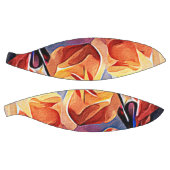 フローラ抽象芸術アートオレンジレッドブルー花 バスケットボール (パネル)