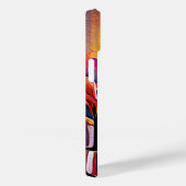 フローラ抽象芸術アートオレンジレッドブルー花 Case-Mate iPhoneケース (裏面 / 右)