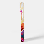 フローラ抽象芸術アートオレンジレッドブルー花 Case-Mate iPhoneケース (裏面 / 左)