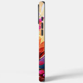 フローラ抽象芸術アートオレンジレッドブルー花 Case-Mate iPhoneケース (裏面 / 左)