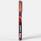 フローラ抽象芸術アートオレンジレッドブルー花 Case-Mate iPhoneケース (裏面 / 右)
