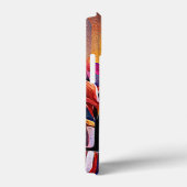 フローラ抽象芸術アートオレンジレッドブルー花 Case-Mate iPhoneケース (裏面 / 右)