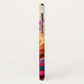 フローラ抽象芸術アートオレンジレッドブルー花 Case-Mate iPhoneケース (裏面/左)