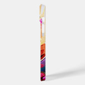 フローラ抽象芸術アートオレンジレッドブルー花 Case-Mate iPhoneケース (裏面 / 左)