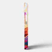 フローラ抽象芸術アートオレンジレッドブルー花 Case-Mate iPhoneケース (裏面 / 左)