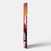 フローラ抽象芸術アートオレンジレッドブルー花 Case-Mate iPhoneケース (裏面 / 右)