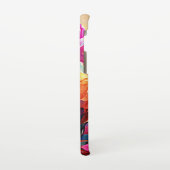 フローラ抽象芸術アートオレンジレッドブルー花 SAMSUNG GALAXYケース (左側)