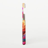 フローラ抽象芸術アートオレンジレッドブルー花 SAMSUNG GALAXYケース (左側)