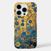 フローラ抽象芸術アート金ゴールドモノグラム花 Case-Mate iPhoneケース (裏面)