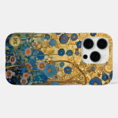 フローラ抽象芸術アート金ゴールドモノグラム花 Case-Mate iPhoneケース (裏面 (横))