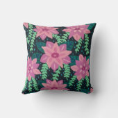 フローラ抽象芸術オン黒 クッション (裏面)