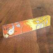 フローラ抽象芸術デスク名プレート デスクネームプレート (側面)