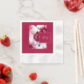 フローラ抽象芸術バラ結婚開花ナプキン 縁ありカクテルナプキン (インサイチュ)