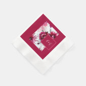 フローラ抽象芸術バラ結婚開花ナプキン 縁ありカクテルナプキン (角)