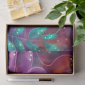 フローラ抽象芸術ピンク赤紫色の花 薄葉紙 (ギフト)