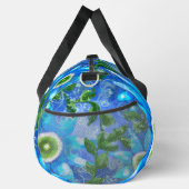フローラ抽象芸術ブルーグリーンパーソナライズされた花 ダッフルバッグ (右)