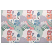 フローラ抽象芸術ミュートされたピンと紫 ファブリック (ファットクウォーター)