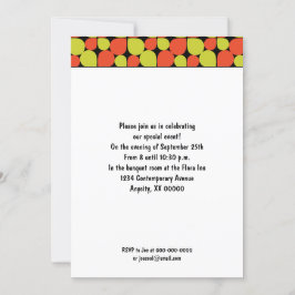 フローラ抽象芸術レトロパターンイベント 招待状