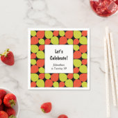 フローラ抽象芸術レトロパターンカスタム誕生日 スタンダードカクテルナプキン (インサイチュ)