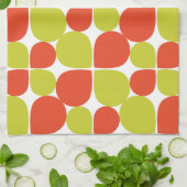 フローラ抽象芸術レトロパターン キッチンタオル (折り畳み)