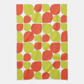 フローラ抽象芸術レトロパターン キッチンタオル (縦)