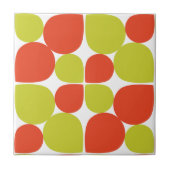 フローラ抽象芸術レトロパターン タイル (正面)