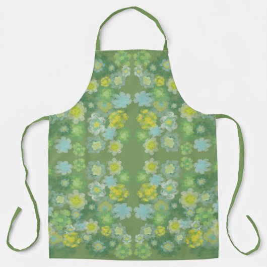 フローラ抽象芸術塩水絵画色のパターン エプロン (正面)