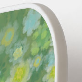 フローラ抽象芸術塩水絵画色のパターン ピックルボールラケット (左詳細)