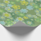 フローラ抽象芸術塩水絵画色のパターン ラッピングペーパー (角)
