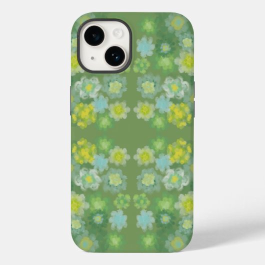 フローラ抽象芸術塩水絵画色のパターン Case-Mate iPhoneケース (裏面)