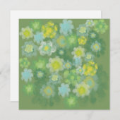 フローラ抽象芸術塩水絵画色 シーズンカード (正面/裏面)