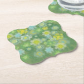 フローラ抽象芸術塩水絵画色 ペーパーコースター (アングル)