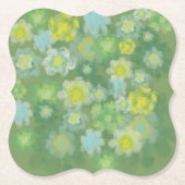 フローラ抽象芸術塩水絵画色 ペーパーコースター (正面)