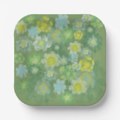 フローラ抽象芸術塩水絵画色 ペーパープレート (正面)