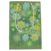 フローラ抽象芸術塩水絵画色 ミディアムペーパーバッグ (正面)