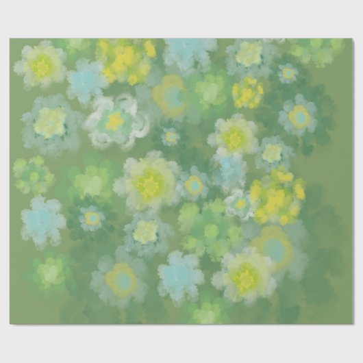 フローラ抽象芸術塩水絵画色 ラッピングペーパー (フラット)