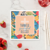 フローラ抽象芸術感謝賛美 スタンダードランチョンナプキン (インサイチュ)