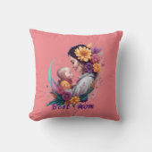 フローラ抽象芸術最高のヴィンテージママ クッション (正面)