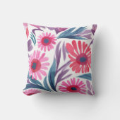 フローラ抽象芸術水の色 クッション (正面)