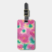 フローラ抽象芸術水彩荷物タグ ラゲッジタグ (正面縦)
