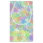 フローラ抽象芸術花テンプレート エレガントカラフル スモールペーパーバッグ (裏面)