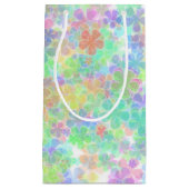 フローラ抽象芸術花テンプレート エレガントカラフル スモールペーパーバッグ (正面)