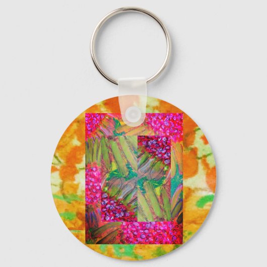 フローラ抽象芸術芸術 キーホルダー (正面)