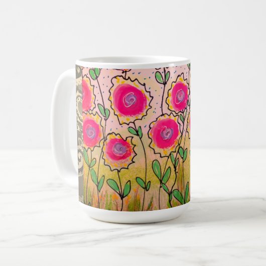 フローラ抽象芸術16 コーヒーマグカップ (正面左)