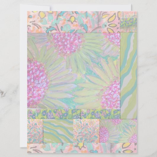 フローラ抽象芸術8スクラップブック紙 (正面)