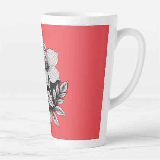 フローラ抽象芸術 カフェラテマグ (右)